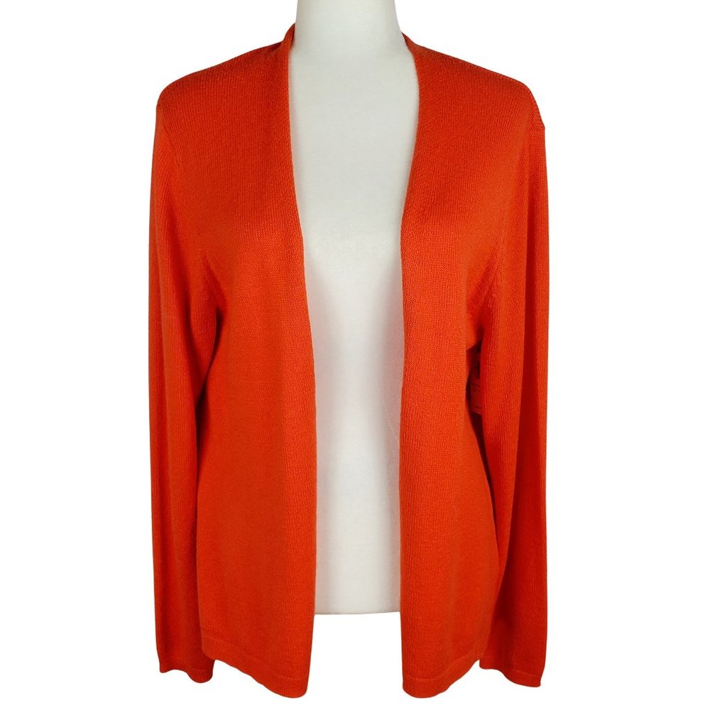 Old Navy NWT Open Front Cardigan Knit Sweater Orange Women's XL Soft Fall